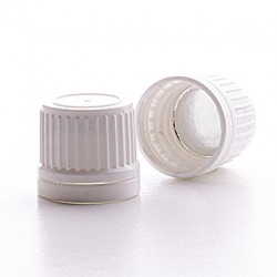 18mm White Tamper Evident Foil Lined Cap