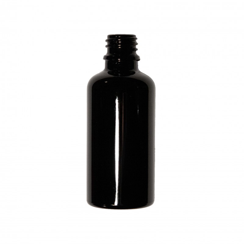 50ml Black Glass Bottle